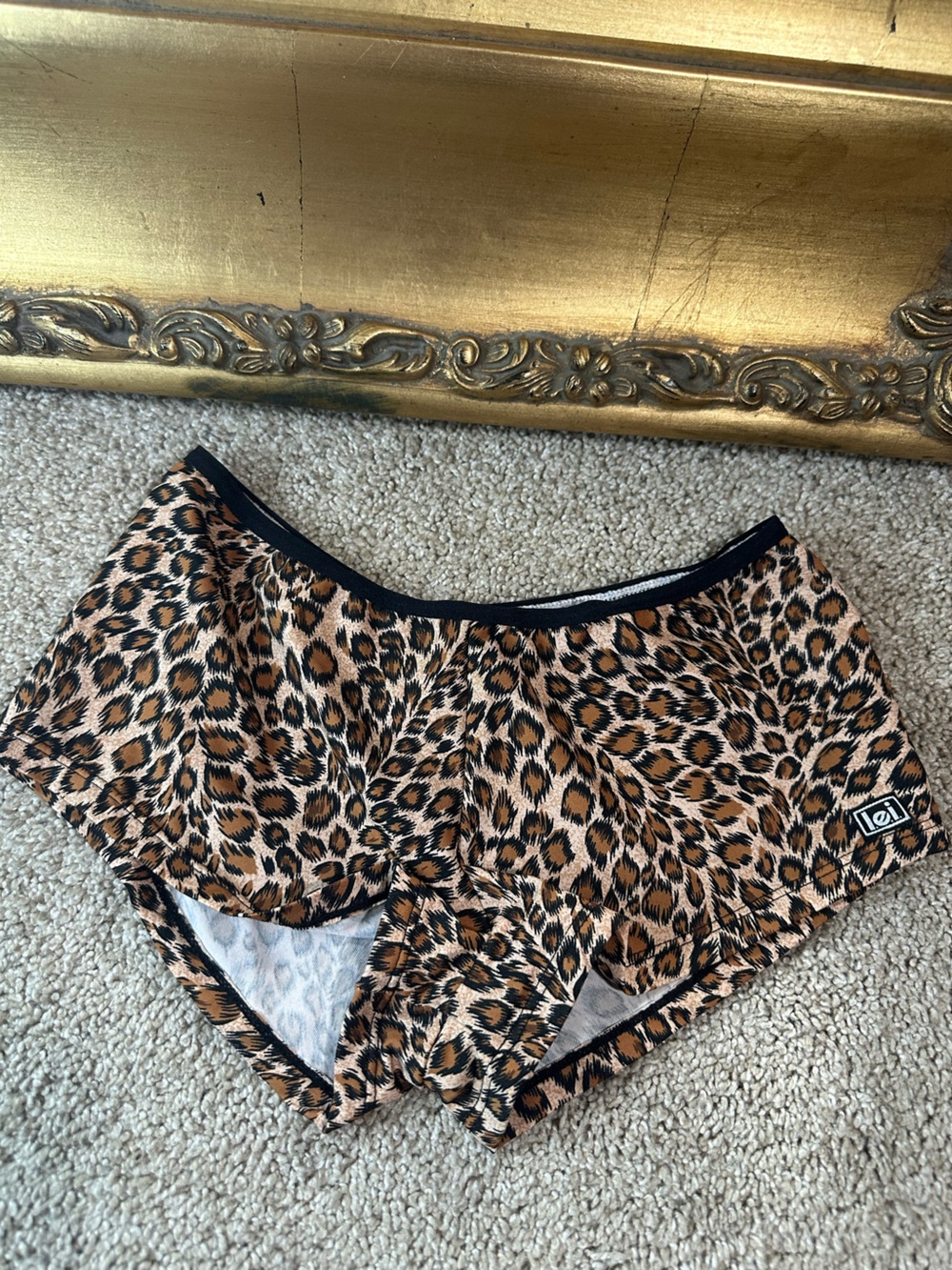 New Vintage L.E.I. LEI Y2K 90's 00's Animal Print Briefs Size Small